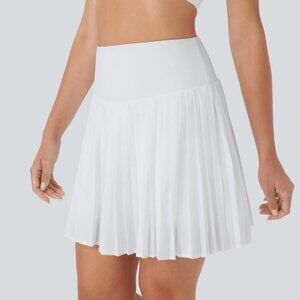 OQQ WHITE Pleated Skirt NEW XL Tummy Control Butt Lifting Tennis Shorts Skort